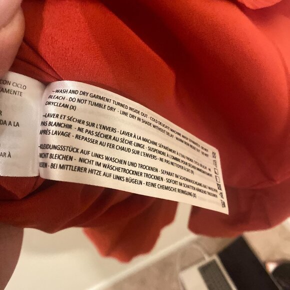 FINDERS KEEPERS Red Memento Ruffle Midi Dress with V Neck, size Small - Picture 8 of 11